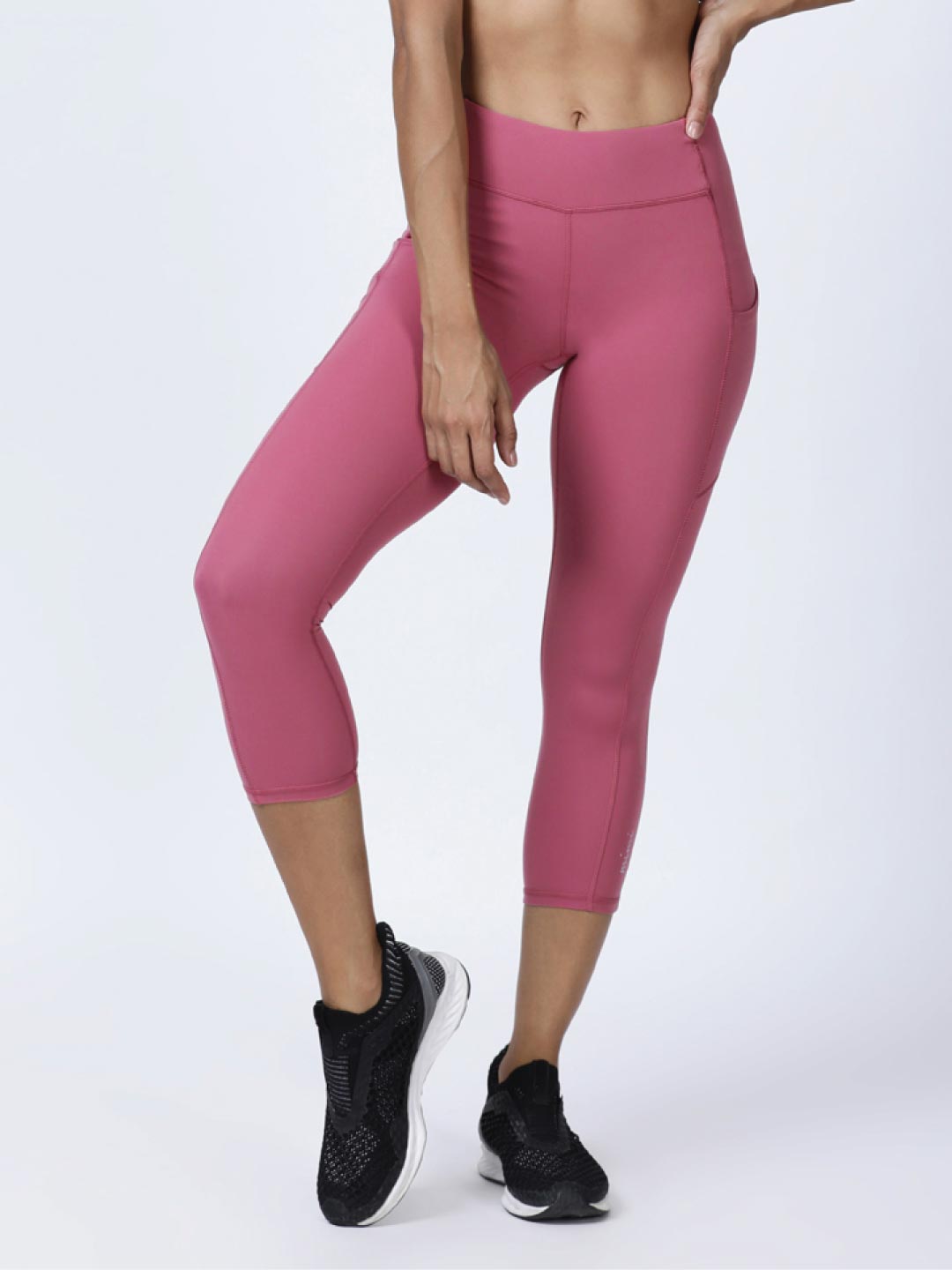 Back Zipper Capris Nylon Leggings For Women – Victorian Pink – MICHELLE  SALINS