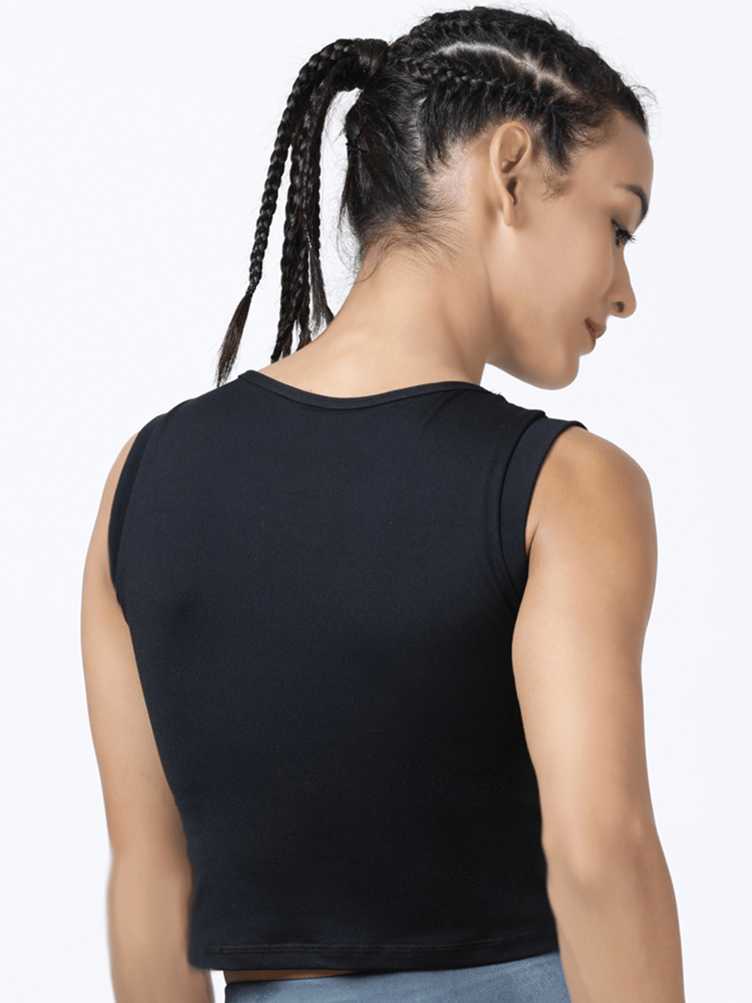 High Impact Full Coverage Nylon Sports Bra For Women – Black – MICHELLE  SALINS