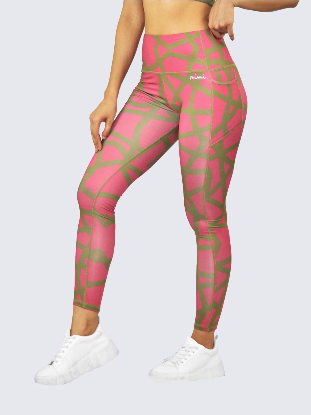 mimi by michelle salins Pocket Full Of Plums Print Full Length Leggings front view
