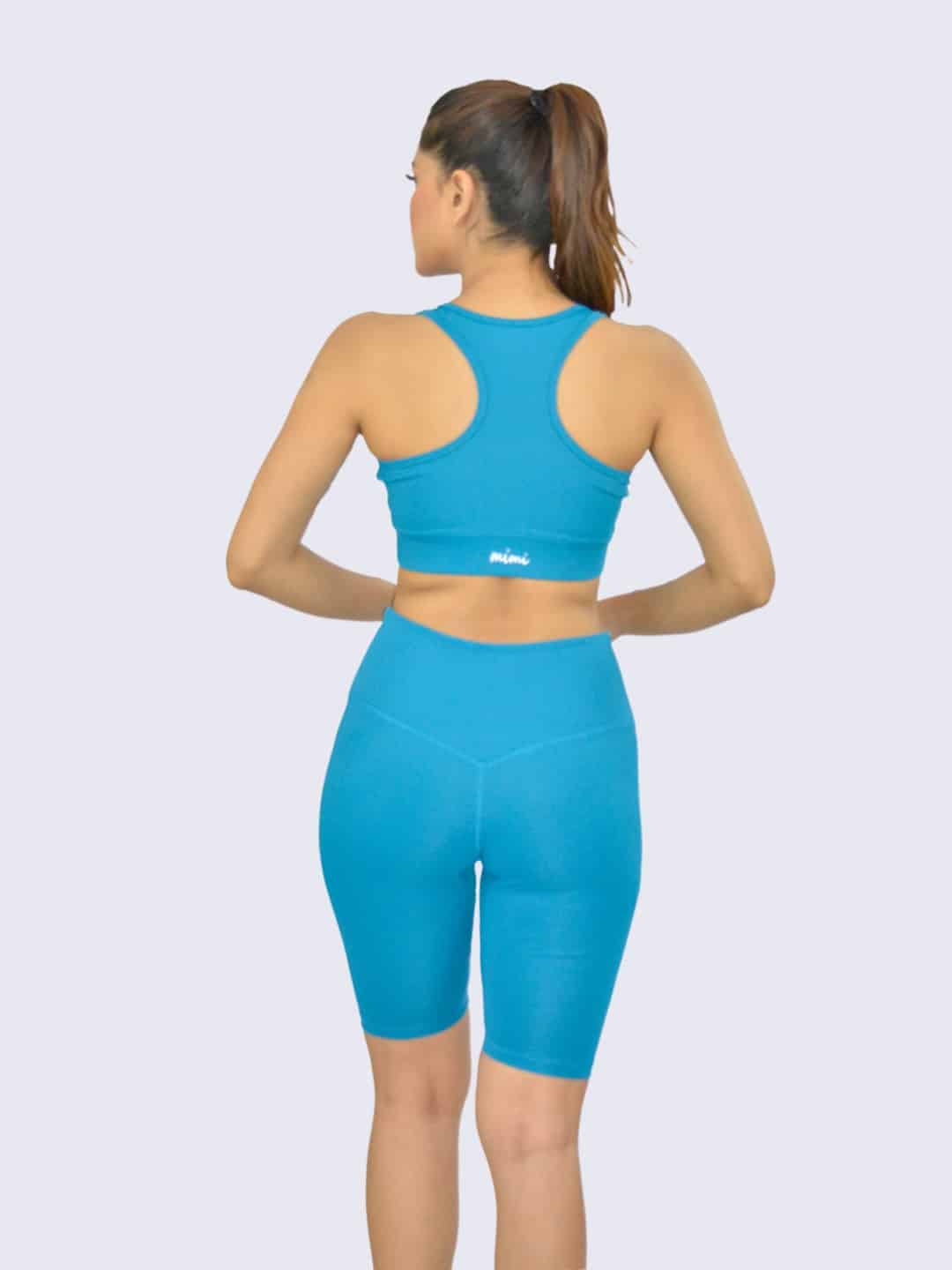 Light Cerulean Blue Biker Shorts for Women – MICHELLE SALINS
