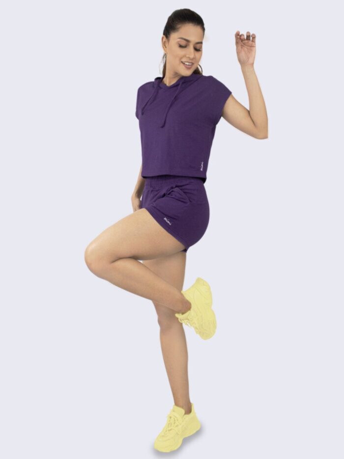 Mimi by Michelle Salins The Ultimate Extra-Soft Drawstring Shorts – Orchid Purple