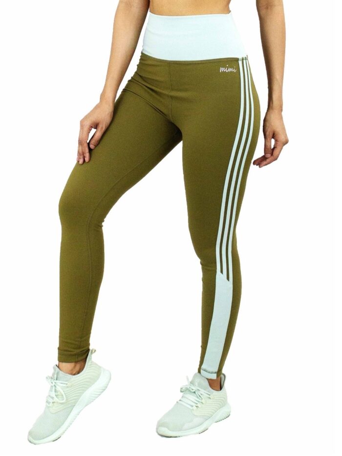 Women's Active V- Waistband Double Striped Workout Leggings – No Excuse  Fitness Apparel