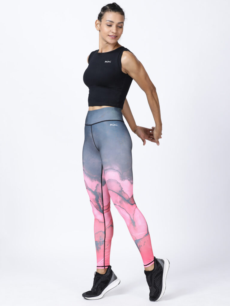 High waist print leggings for workout